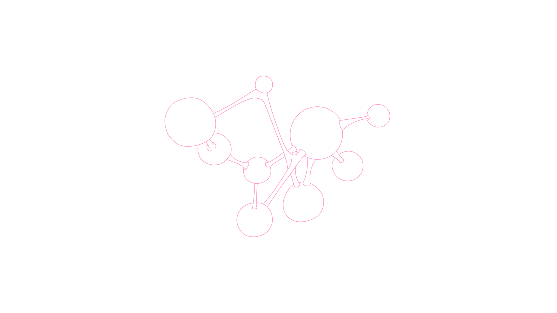 A line drawing of a molecule