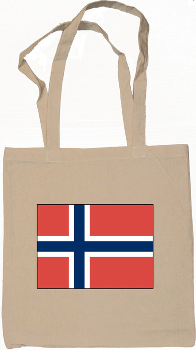 Shopping bag with Norwegian flag